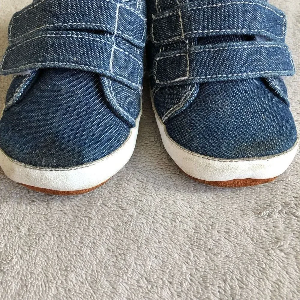 Denim Newborn Baby Pre-walker Shoes